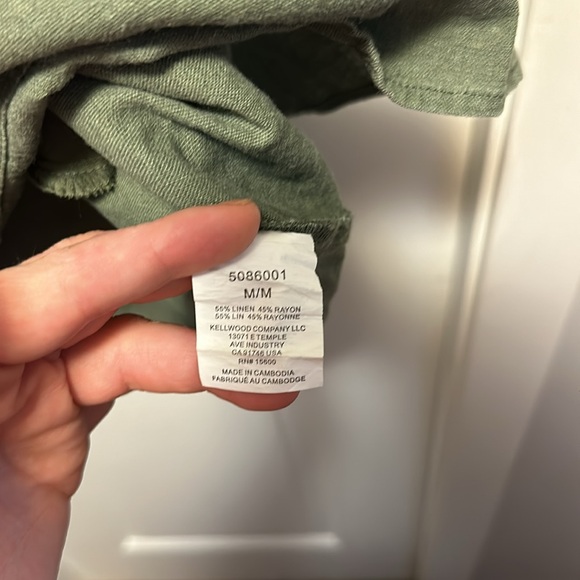 Green 55% linen dress - Picture 4 of 4